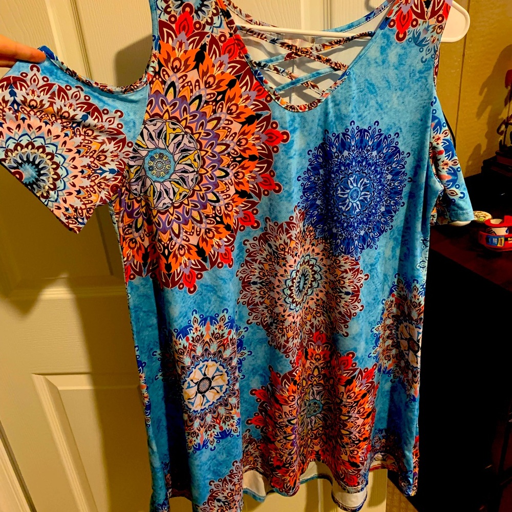 Cold shoulder dress